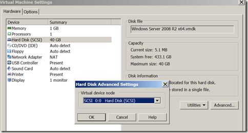 run windows 2008r2 vhd under vmware player sql panda in windows server 2012 r2 what virtual image file provides for the largest size