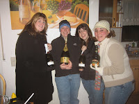 The ladies ready for the new year at Amanda and Chris's house.