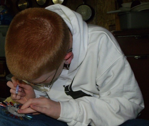Boo Practicing Nail Art With Me