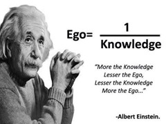 c0 A picture of Albert Einstein with a quote about ego attributed to him