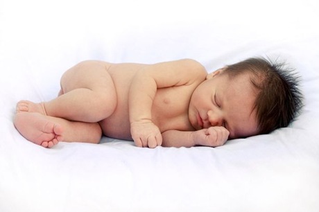 Newborn baby girl sleeping