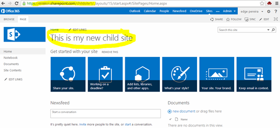 new-sharepoint-online-site