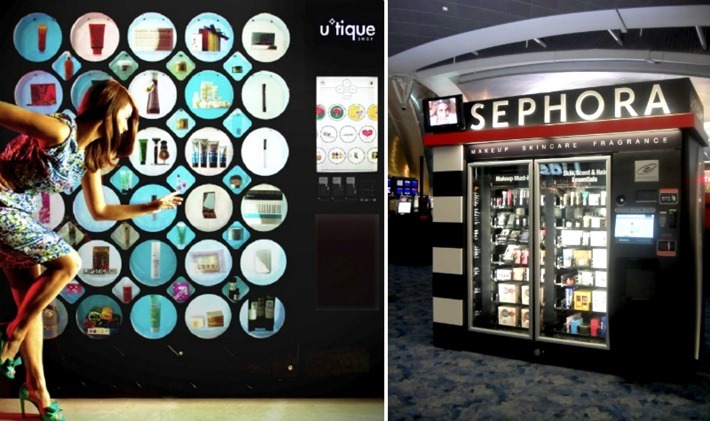 A tendência das Vending Machines – Utique e Sephora vending machine sephora maquina venda
