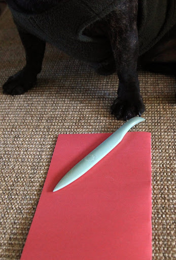 Already ahead of you!  I'm using this bone folder to make a really nice crease!