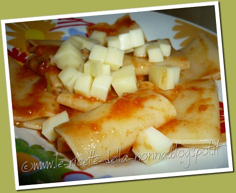 Paccheri con salsa di pomodoro e caciocavallo (8)