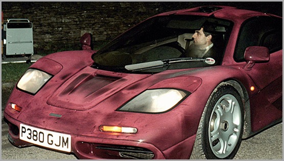 PIRATE: Actor / comedian Rowan Atkinson leaves Highgrove, near Tetbury behind wheel of his McLaren F1 supercar, 15/11/98 after attending 50th birthday party of Prince of Wales. 
Atkinson/Actor 