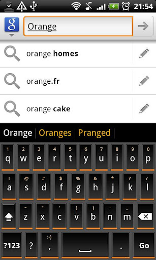 Orange Slate HD Keyboard Theme