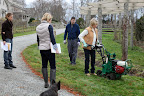 Look at Martha operating that sod cutter!  She likes to try everything.