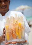 Tequila-infused ice pops were passed around. Tequila-infused ice pops were passed around.