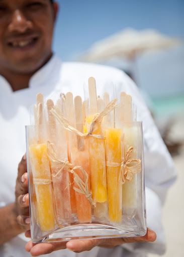 Tequila-infused ice pops were passed around. Tequila-infused ice pops were passed around.