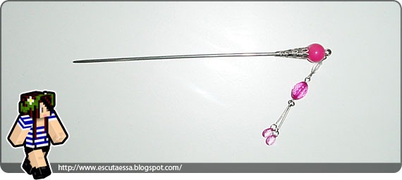 palito metal com bolinha rosa palito metal com bolinha rosa