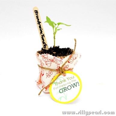 Thank You For Helping Me Grow Free Printable Seedling Teacher Gift Tag by The Silly Pearl