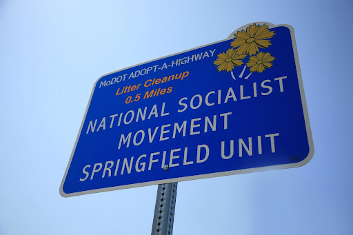 A stretch of West Bypass has been adopted by the National Socialist Movement Springfield Unit. 

(Photo Credit: Alex Crowder)