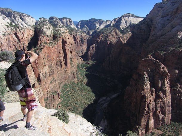 Taking a Photo of Zion Canyon and the Big Bend