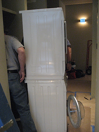 The washer and dryer come out.