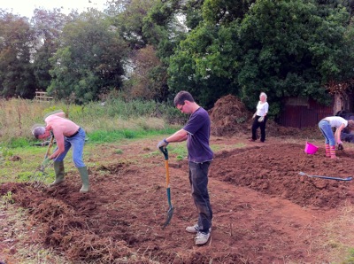 Brendan Charlie Maggie Frances allotment Wardington UK