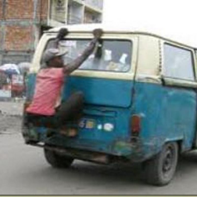 Passager clandestin sur un taxi bus