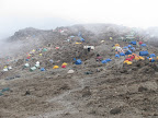 Barafu Camp - ranger huts yurt-like at right.