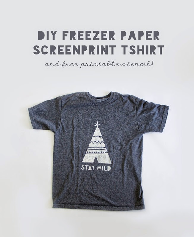 DIY Freezer Paper Screenprited Tshirt DIY Freezer Paper Screenprited Tshirt