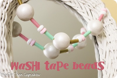 Washi Tape Beaded Necklace
