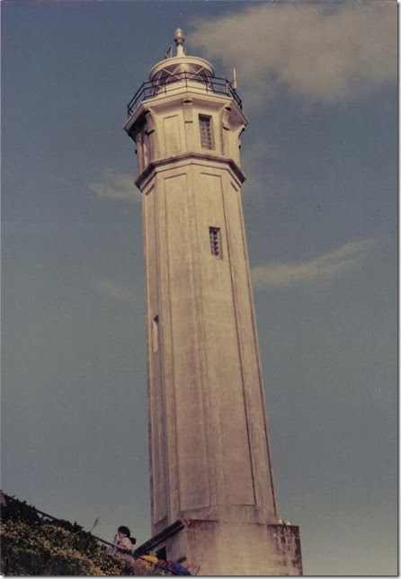 Alcatraz Lighthouse in San Francisco, California on March 16, 1992