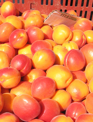 I've never seen such rosy apricots. They look surreal.