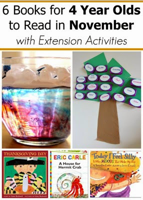 November Book Recommendations for 4 Year Olds with Extension Activities November Book Recommendations for 4 Year Olds with Extension Activities