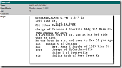 James C. Copeland Death