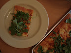 Done with baby arugula on top