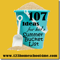 107 Must to Summer Actiivities for Kids - Bucket List 107 Must to Summer Actiivities for Kids - Bucket List