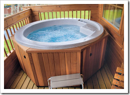 Relax in the Private Hot Tub with your Lodge