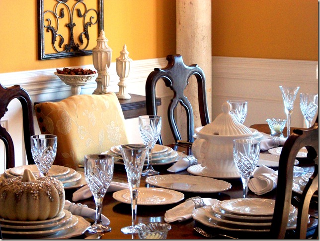 Alex photos & Bling White Pumpkin Tablescape 1649