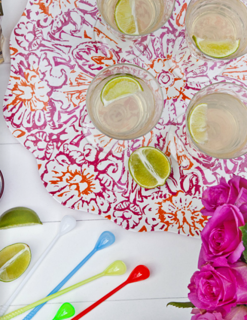 chic bar carts colorful