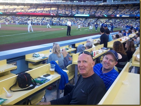 vic and todd at dodger game