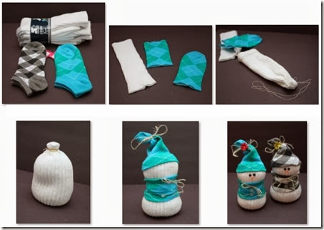 muñecos de calcetines reciclados