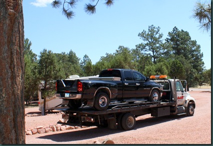 To Colorado, RV park and tow truck 066