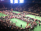 136 Westminster Kennel Club Dog Show - the floor of Madison Square Garden set up for Breed judging