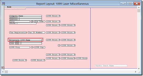 1099 Report Layour