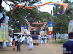 Hanging Buddhist Flag near Ruwanweliseya entrance