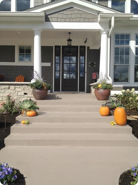 large porch with columns