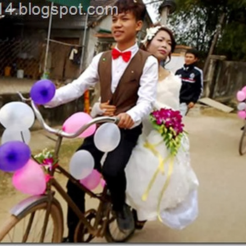 Tâm sự của chú rể rước dâu bằng xe đạp "cà tàng"