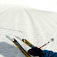 Skiing a perfect corn spine wall on Mt. Moran. Teton National Park 6/5/11.