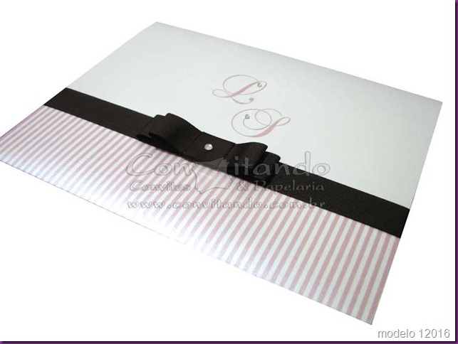 Convite marrom e rosa, convite rosa e marrom, convite rosa, convite artesanal, convite diferente, wedding invitation, convite quadrado, convite fita gorgur&atilde;o