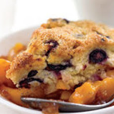 Blueberry Scones with Melted Peaches