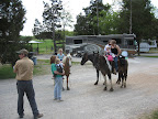 camp view, some young riders!