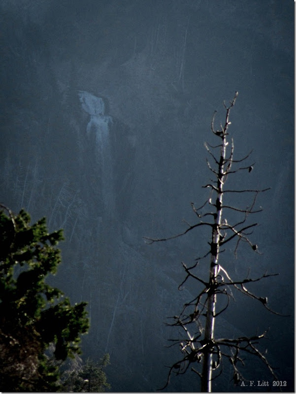 Wallalute Falls From Inspiration Point.  Cloud Cap Road.  Mt. Hood  National Forest.  Oregon.  September 30, 2012.