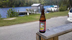 Cycle NC 2011 - My first Fat tire beer on the Roanoke river in Plymouth, NC.