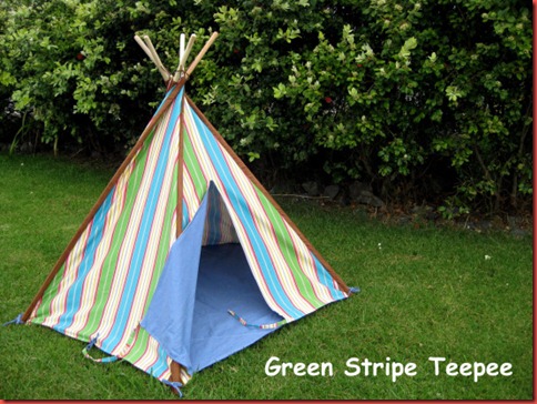 Green Stripe Teepee