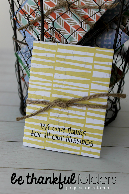 Be Thankful Folders at GingerSnapCrafts.com #wermemorykeepers #papercraft #thanksgiving