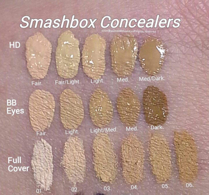 Smashbox BB Cream Eyes Concealer; Review & Swatches of Shades